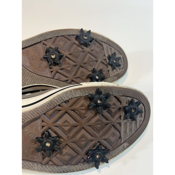 Converse All Star Golf Shoes Modified With Spikes Size 9 RARE Low Tops Gray - Picture 11 of 11